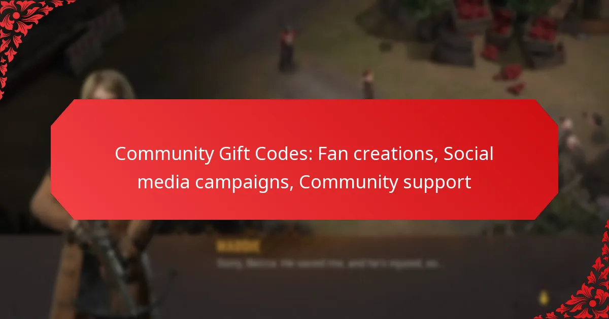Community Gift Codes: Fan creations, Social media campaigns, Community support