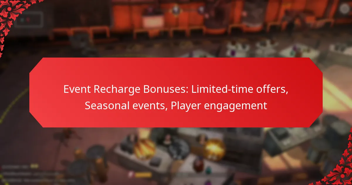 Event Recharge Bonuses: Limited-time offers, Seasonal events, Player engagement