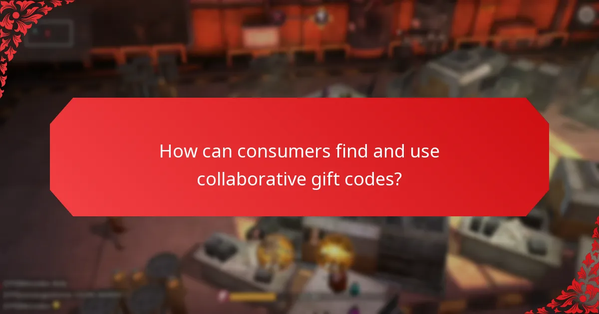 How can consumers find and use collaborative gift codes?