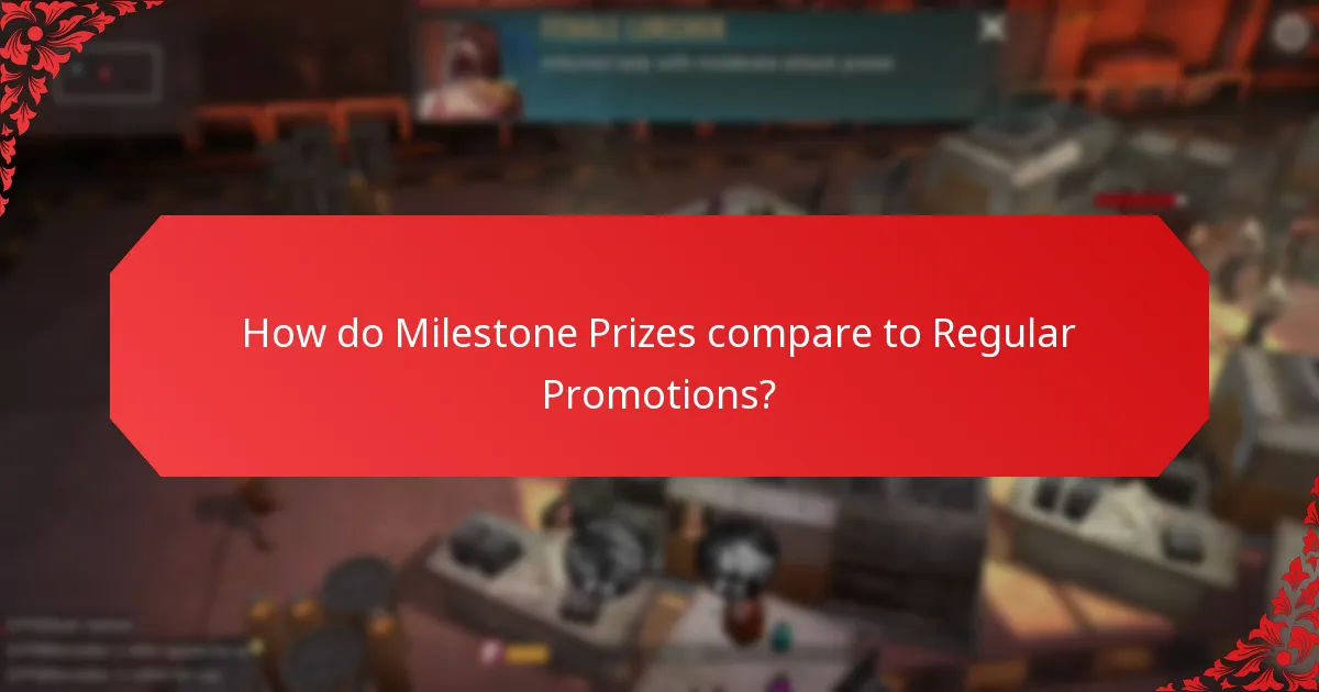 How do Milestone Prizes compare to Regular Promotions?