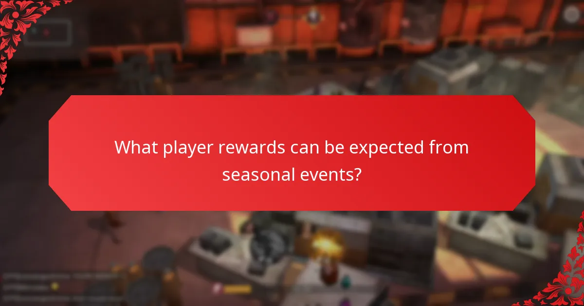What player rewards can be expected from seasonal events?