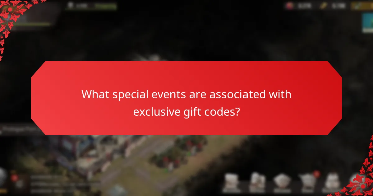 What special events are associated with exclusive gift codes?