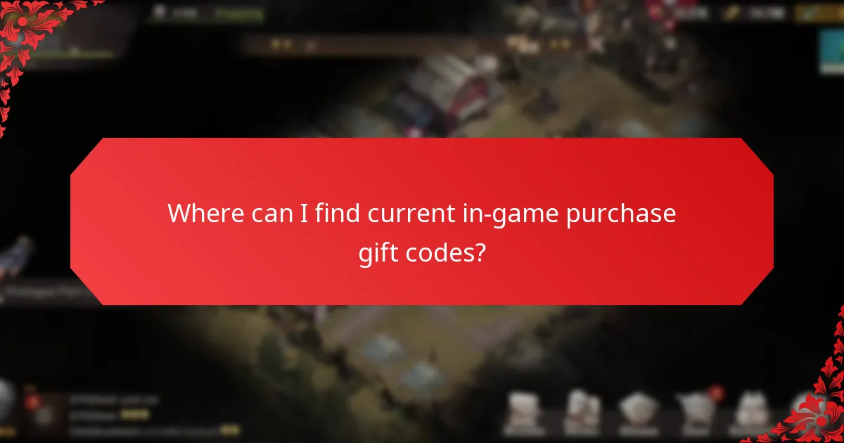 Where can I find current in-game purchase gift codes?