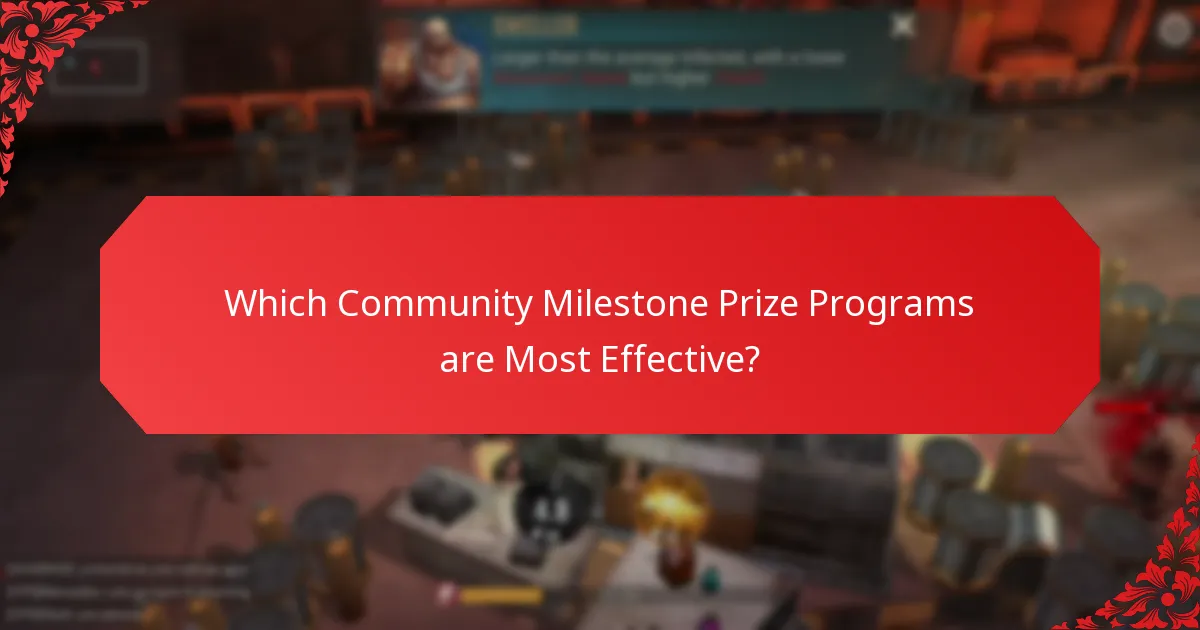 Which Community Milestone Prize Programs are Most Effective?